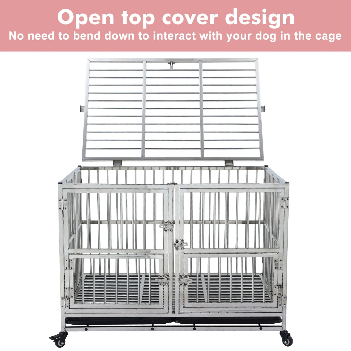 48" Dog Crate Cage Kennel