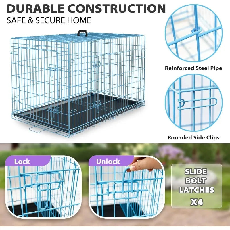 48 inch Foldable Metal Dog Crate