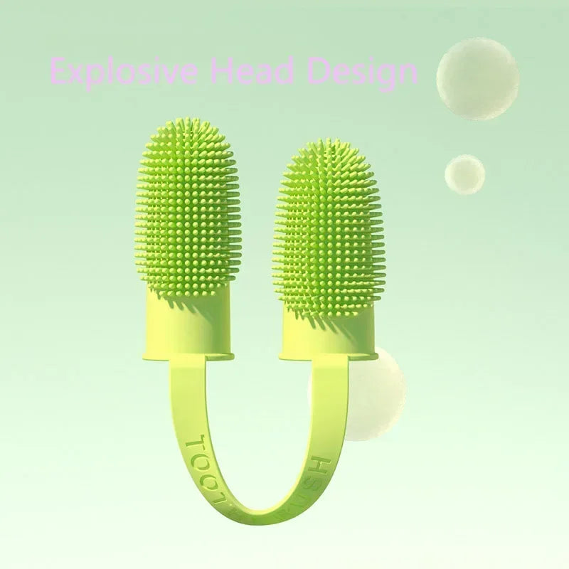 Double Finger Pet Toothbrush