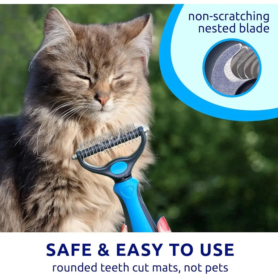 Dual-Sided Extra-Wide De-shedding Brush