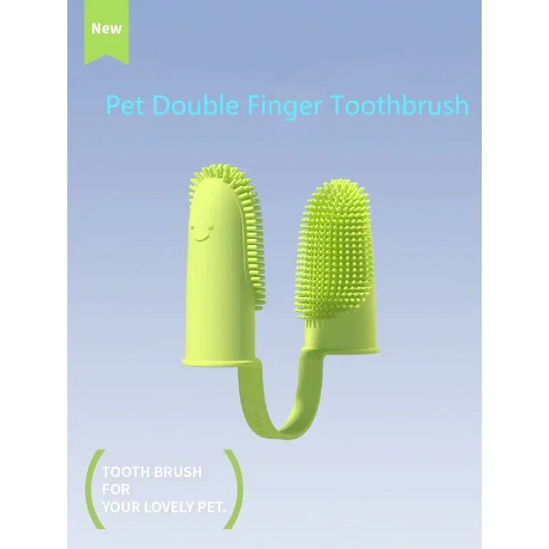 Double Finger Pet Toothbrush