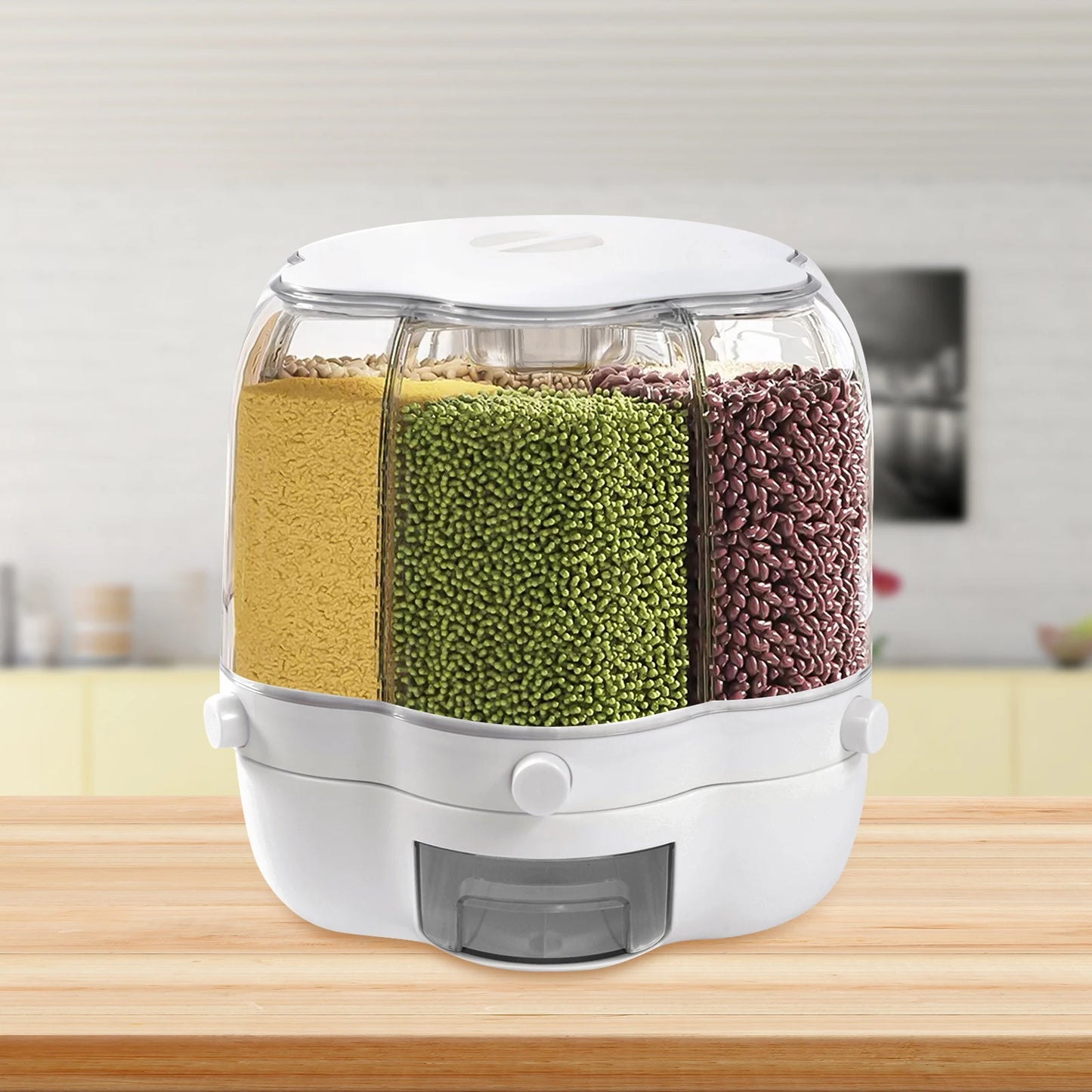 6-Compartment Pet Food Dispenser