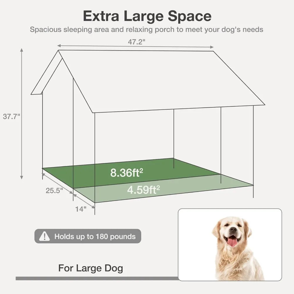 Outdoor Weatherproof Wooden Dog House
