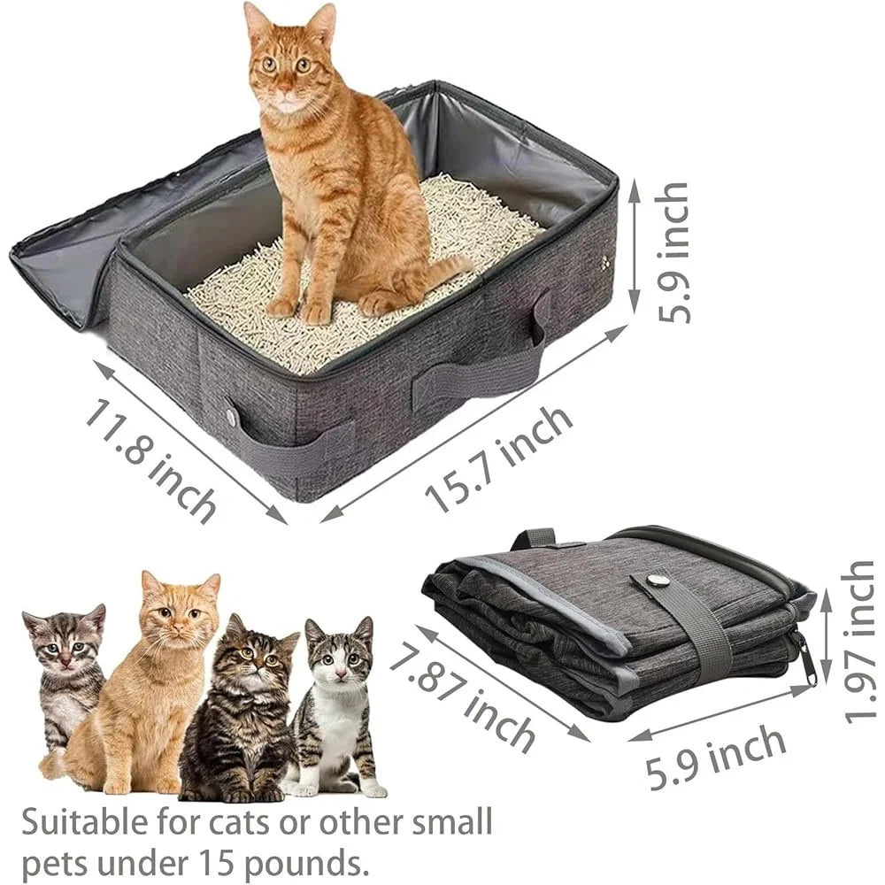 Lightweight Travel Litter Box for Cats
