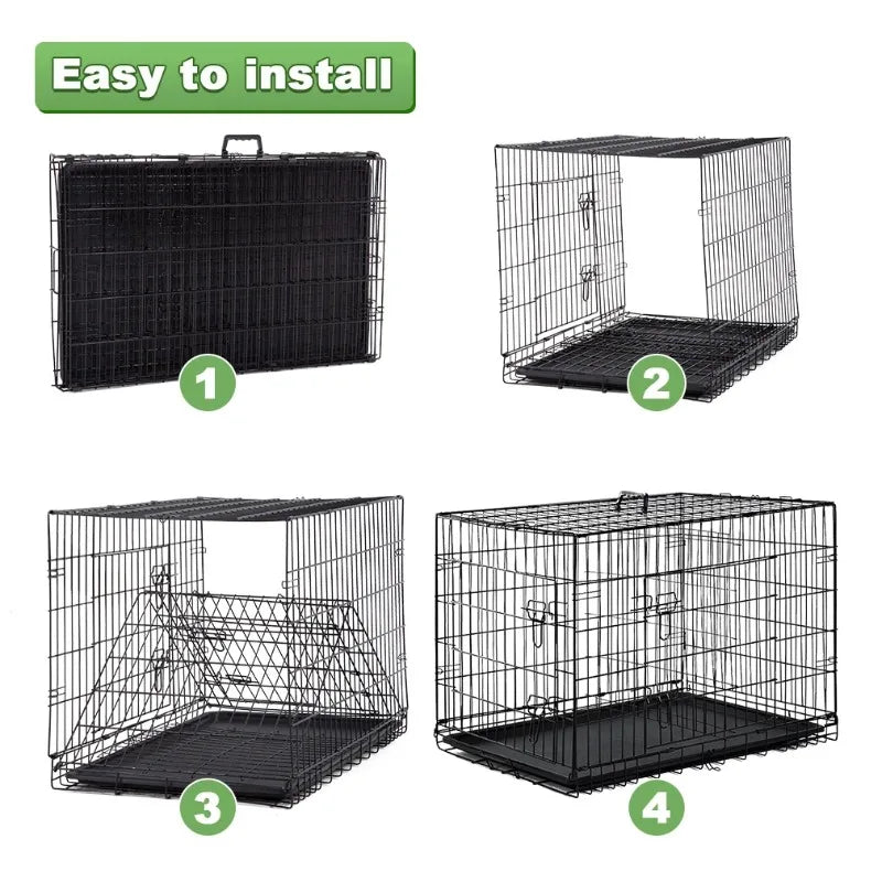 48 inch Foldable Metal Dog Crate
