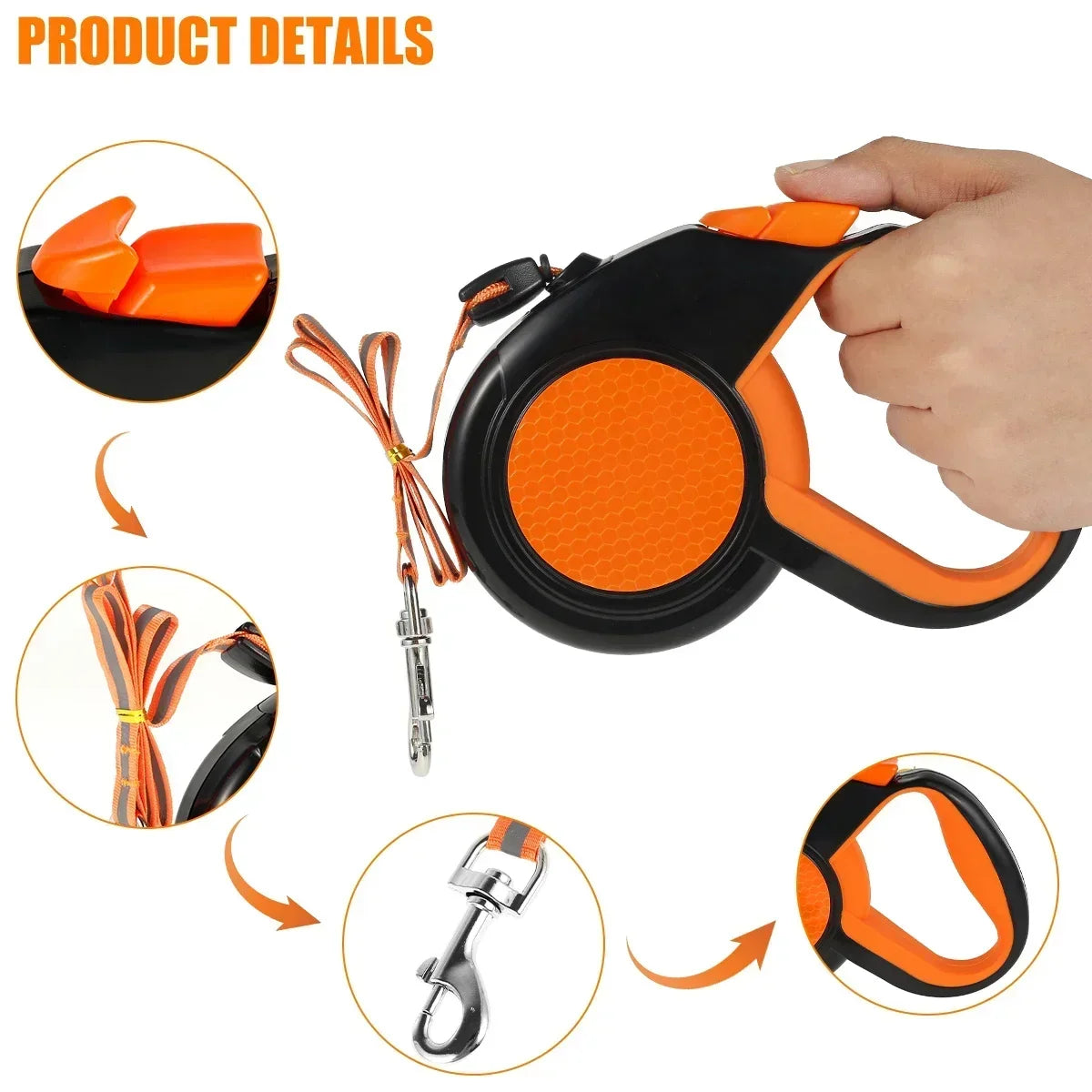Heavy Duty Retractable Walking Leash for Dogs