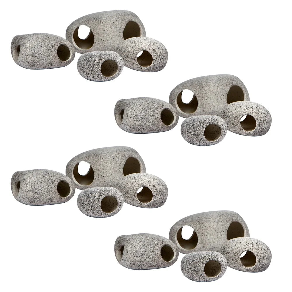 Set of 16 Fish Reptiles Natural Color Hiding Places for Aquarium