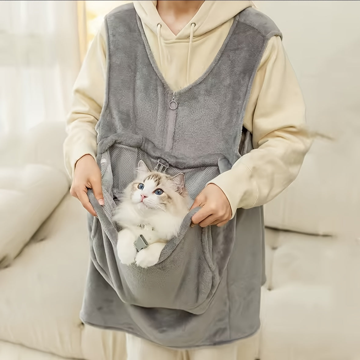 Cozy Cat Carrier Apron for Bonding & Daily Wear