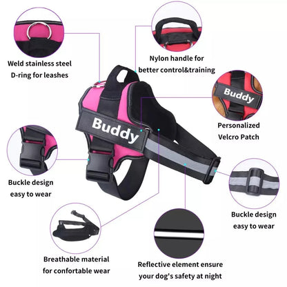 Personalized Dog Reflective Harness