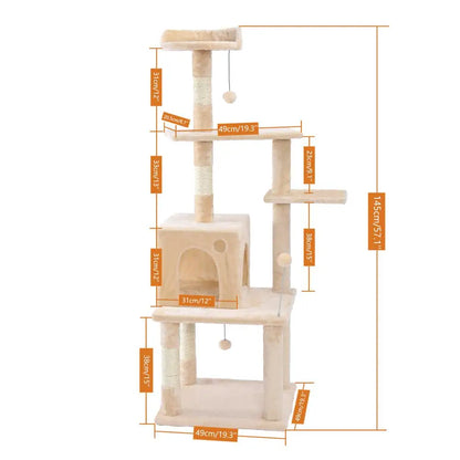 Multi-Level Tower Cat Tree House