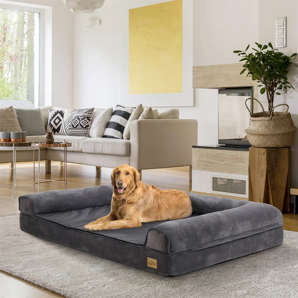 Calming Dog Sofa Bed with Orthopedic Memory Foam