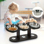 Raised Elevated Cat Bowls with 15° Tilted