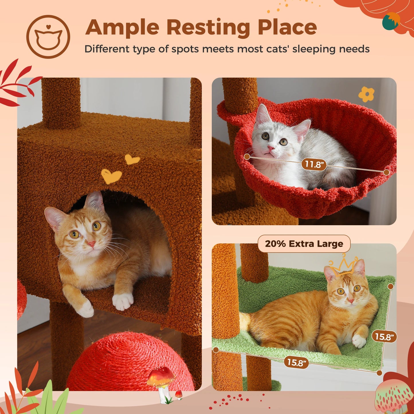 Adjustable Floor to Ceiling Cat Tree