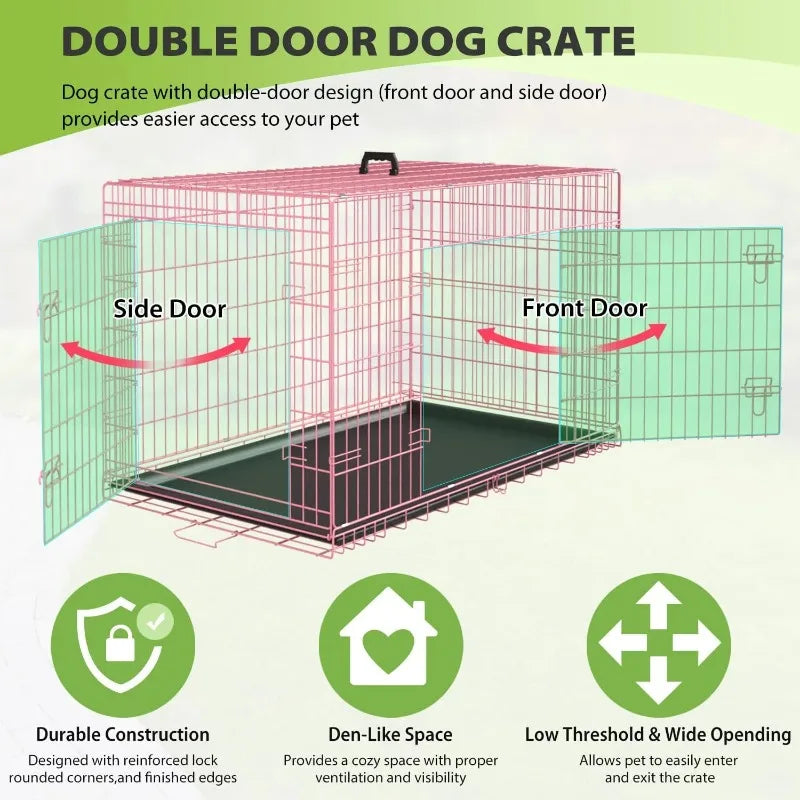 48 inch Foldable Metal Dog Crate