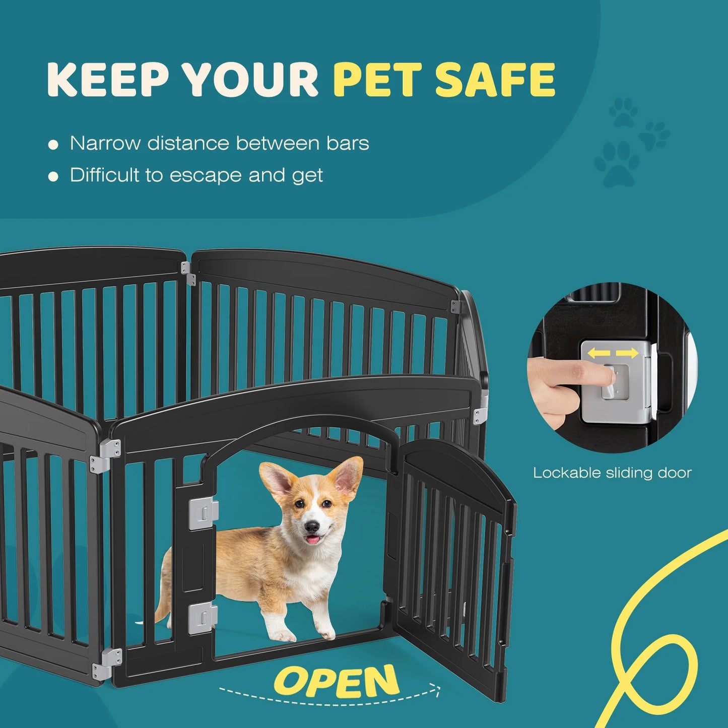 Plastic 6 Panel Dog Playpen