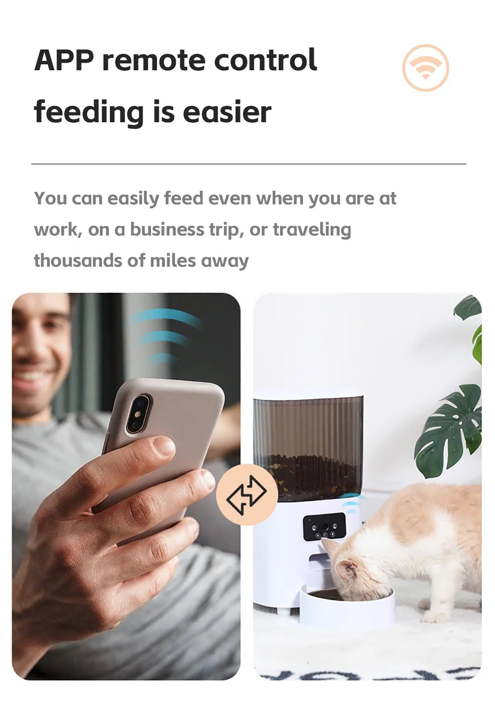 Smart Automatic Cat Feeder with Camera and Voice Recorder