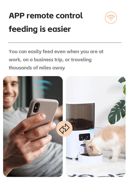 Smart Automatic Cat Feeder with Camera and Voice Recorder