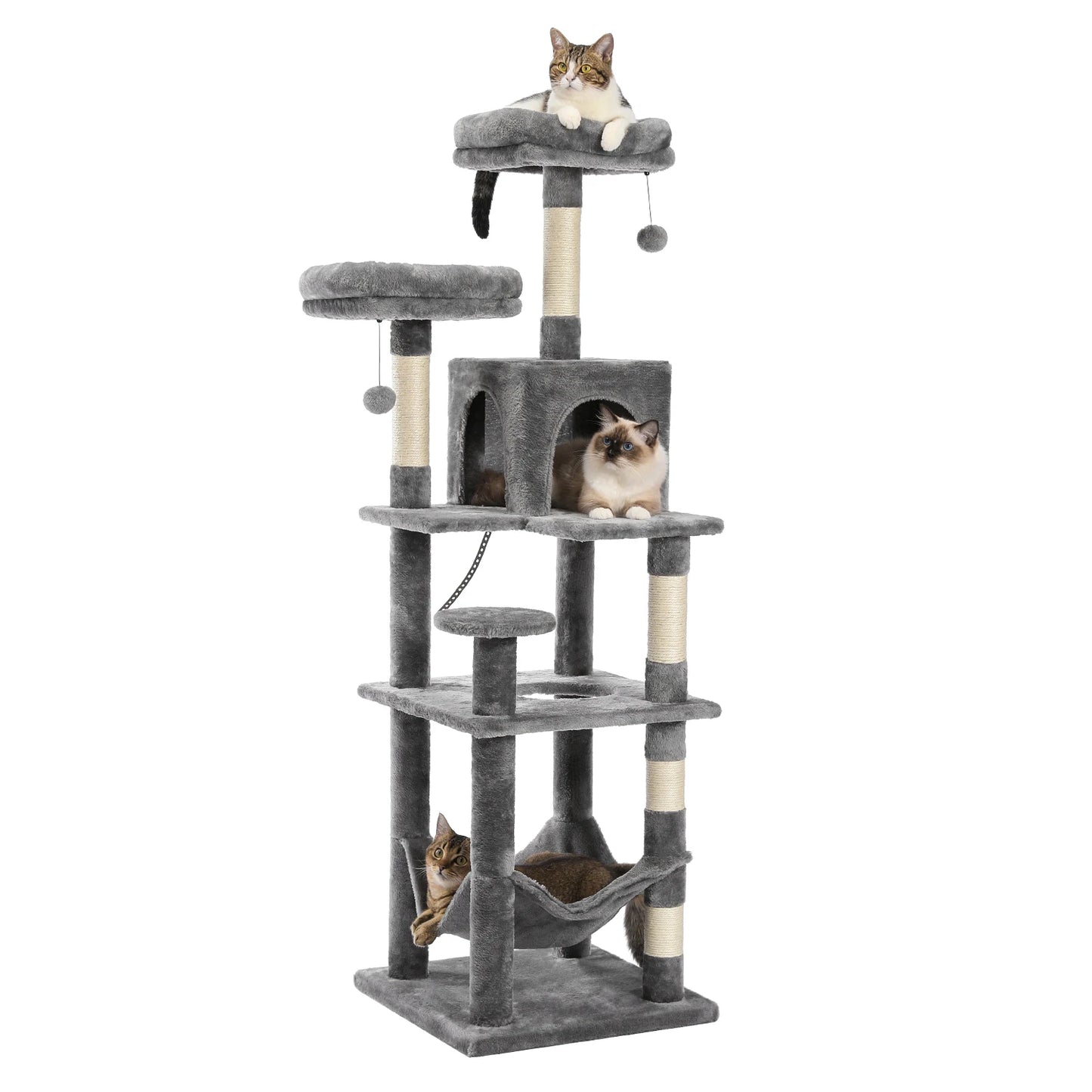 Plush Cat Tower for Indoor