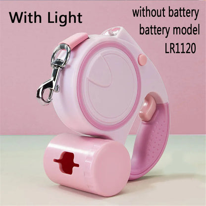 Dog Leash with LED Lights and Poop Bag