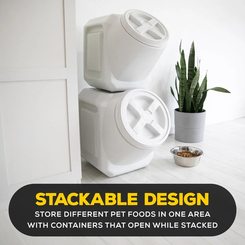 Heavy Duty 40lb Capacity Stackable Pet Food Storage Container