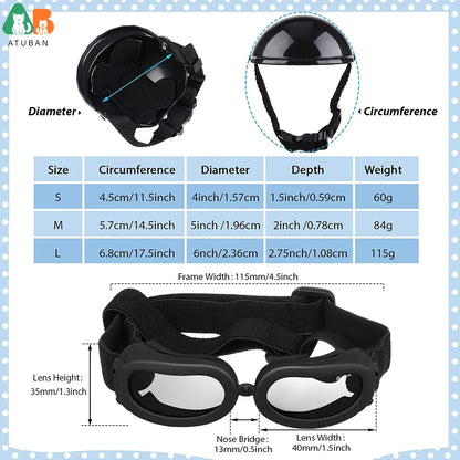 Small Dog Helmet With Goggles