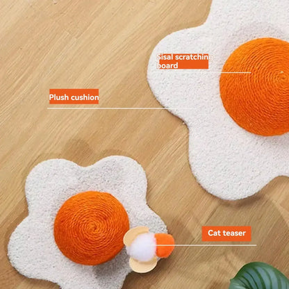 White Flower Cat Scratching Post