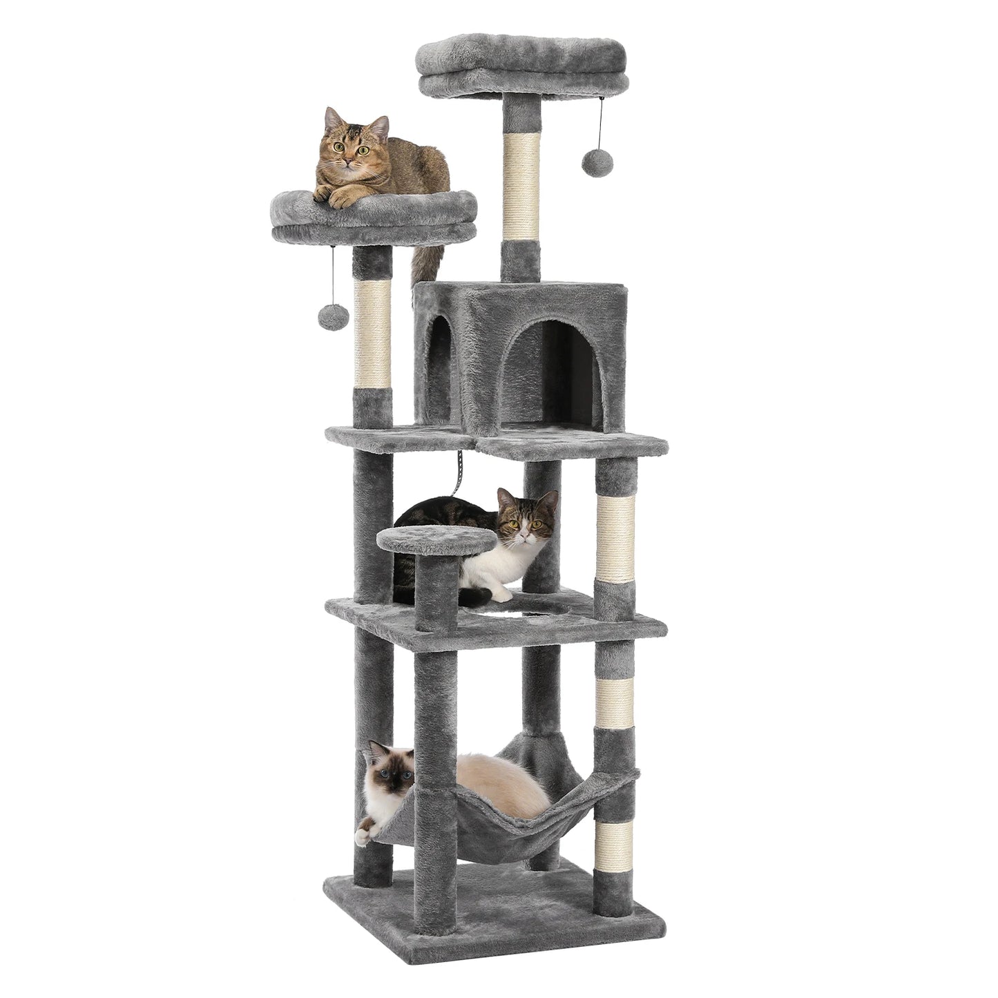Plush Cat Tower for Indoor