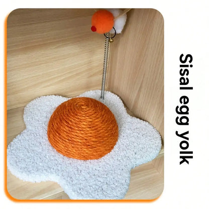 White Flower Cat Scratching Post