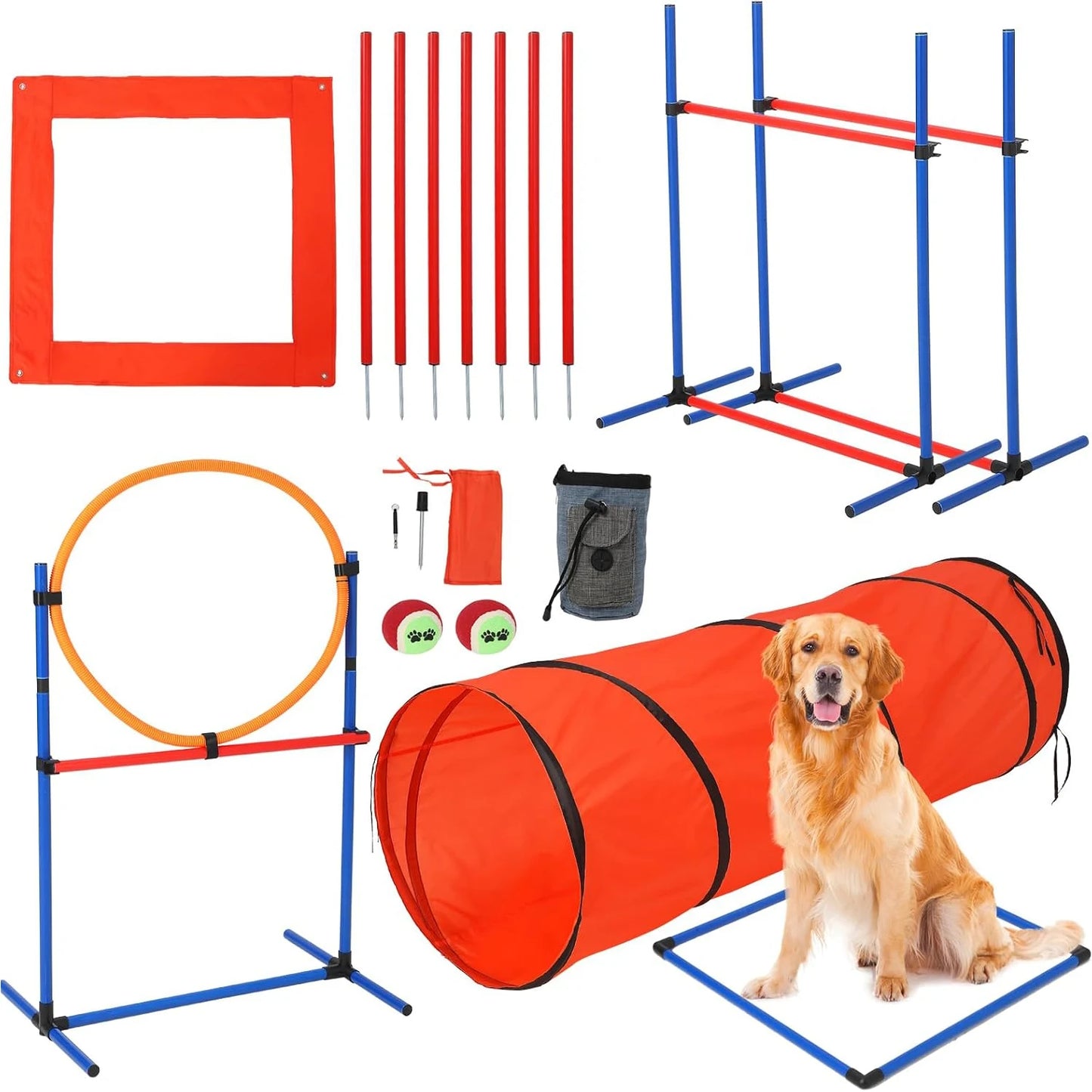 87 Pcs Dog Agile Training Course Kit