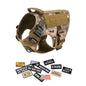 Military Style Large Dog Harness Collar