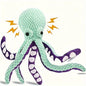 Octopus Shape Plush Dog Toy