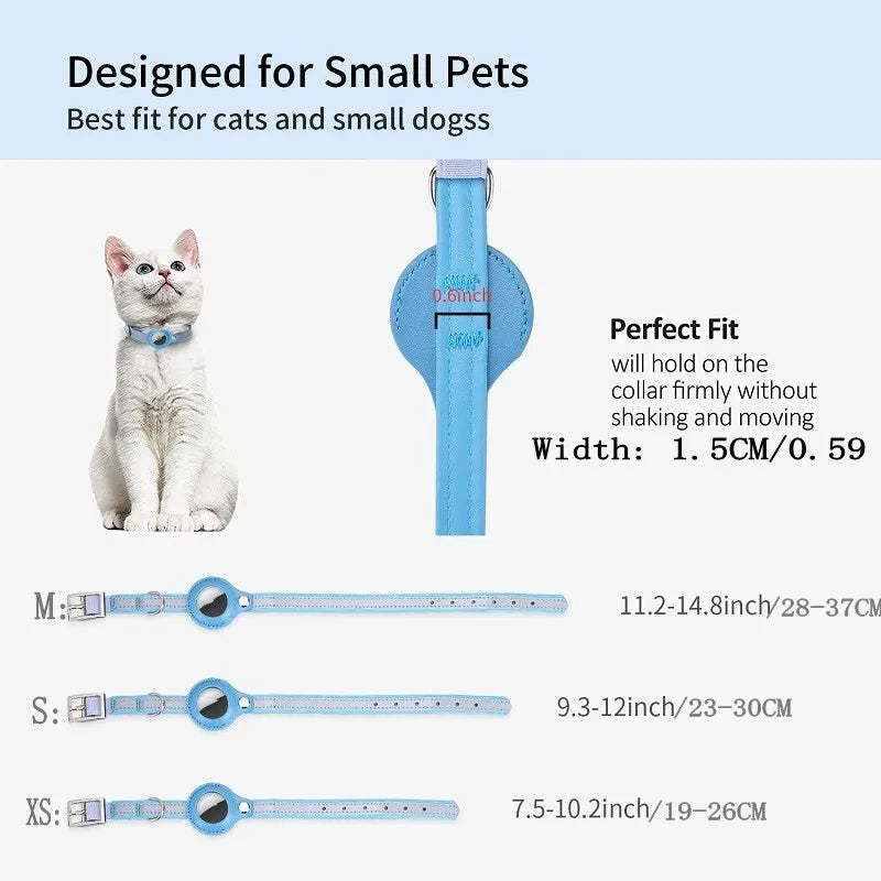 Leather Pet Collars For Apple Air-Tag