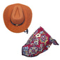 2 Pcs Pet Cowboy Hat & Bandana Set for Dogs and Cats