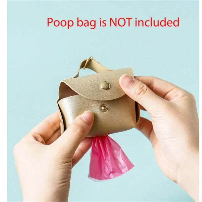Leather Pet Poop Bag Holder