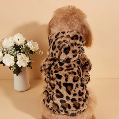Leopard Dog Hoodie With Ears