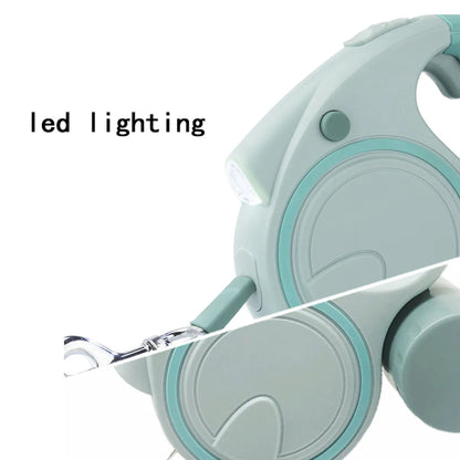 Dog Leash with LED Lights and Poop Bag