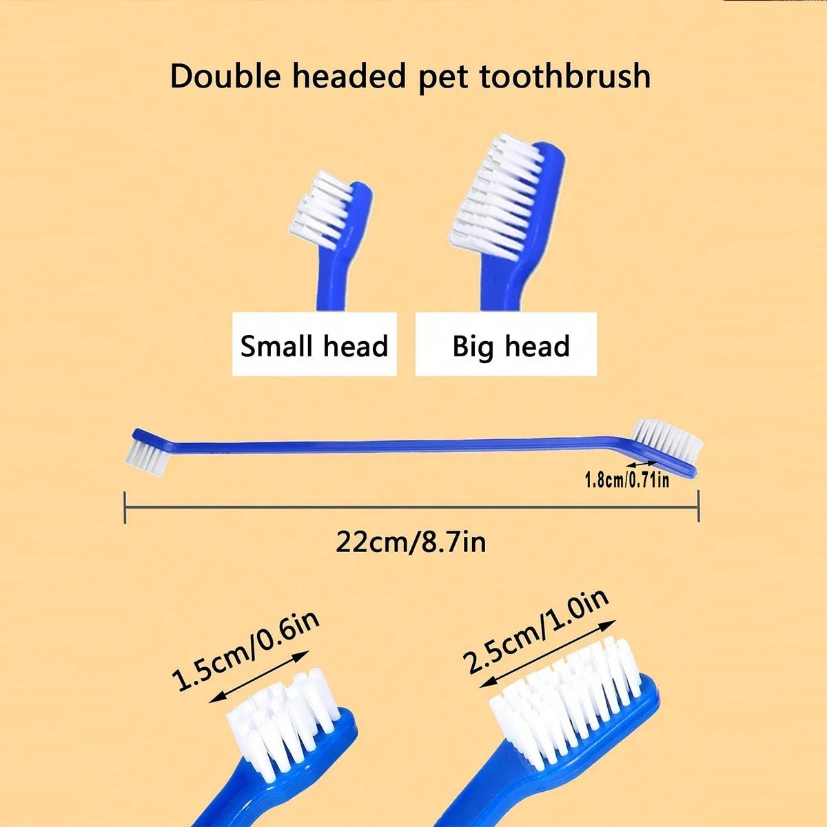 5pcs/set Long Handle Double-head Toothbrushes