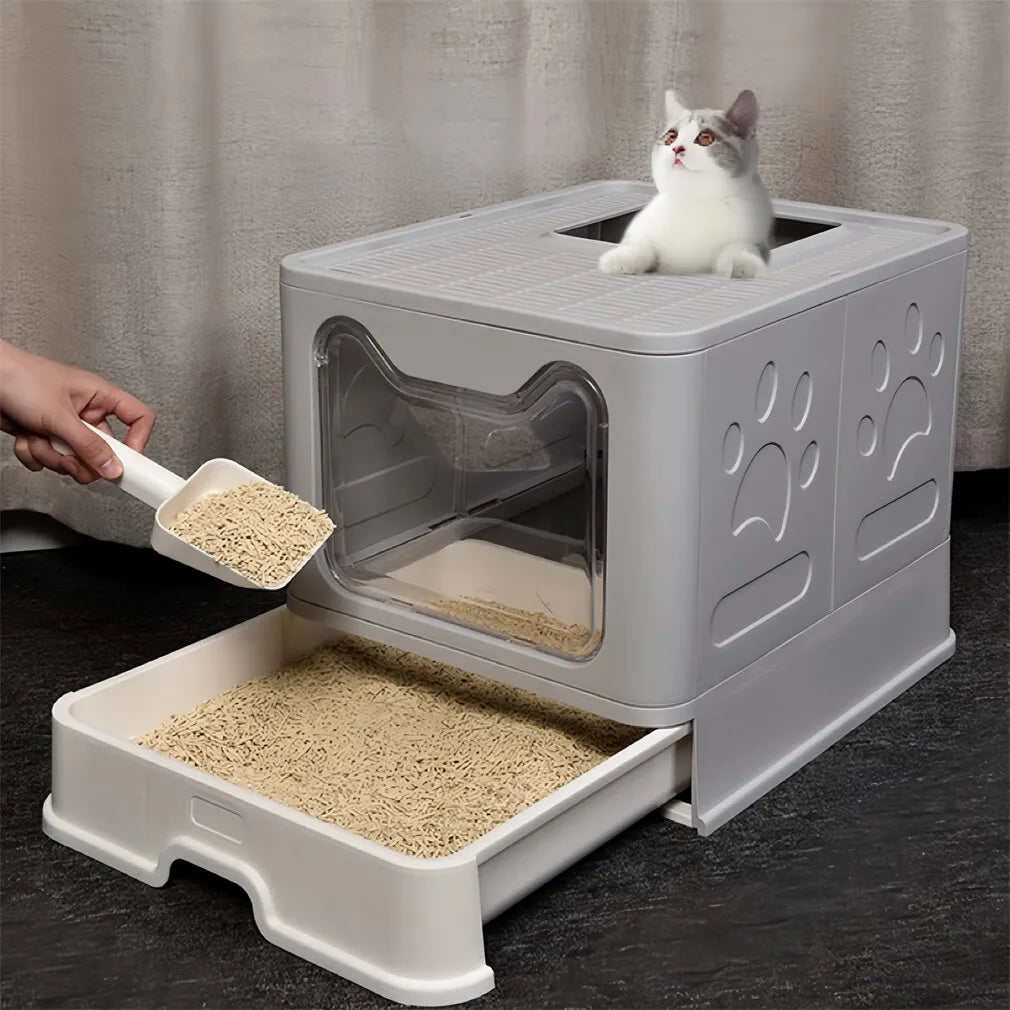 Large Easy Cleaning Cat Litter Box