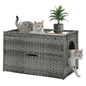 Rattan Cat Litter Box Enclosure with Taller Doorway
