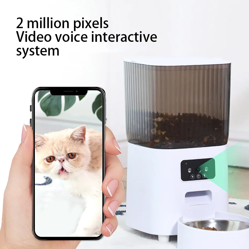 Smart Automatic Cat Feeder with Camera and Voice Recorder