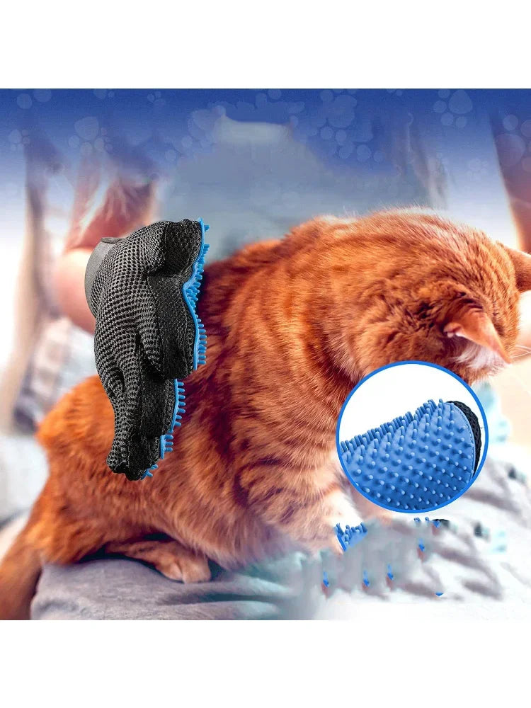 2 Sided Pet Grooming Glove Brush