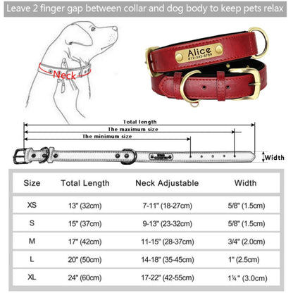 Personalized Leather Custom Dog Collar