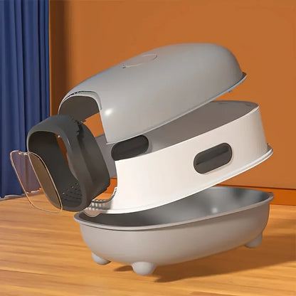 Spacious Litter Box with Top-Entry Design