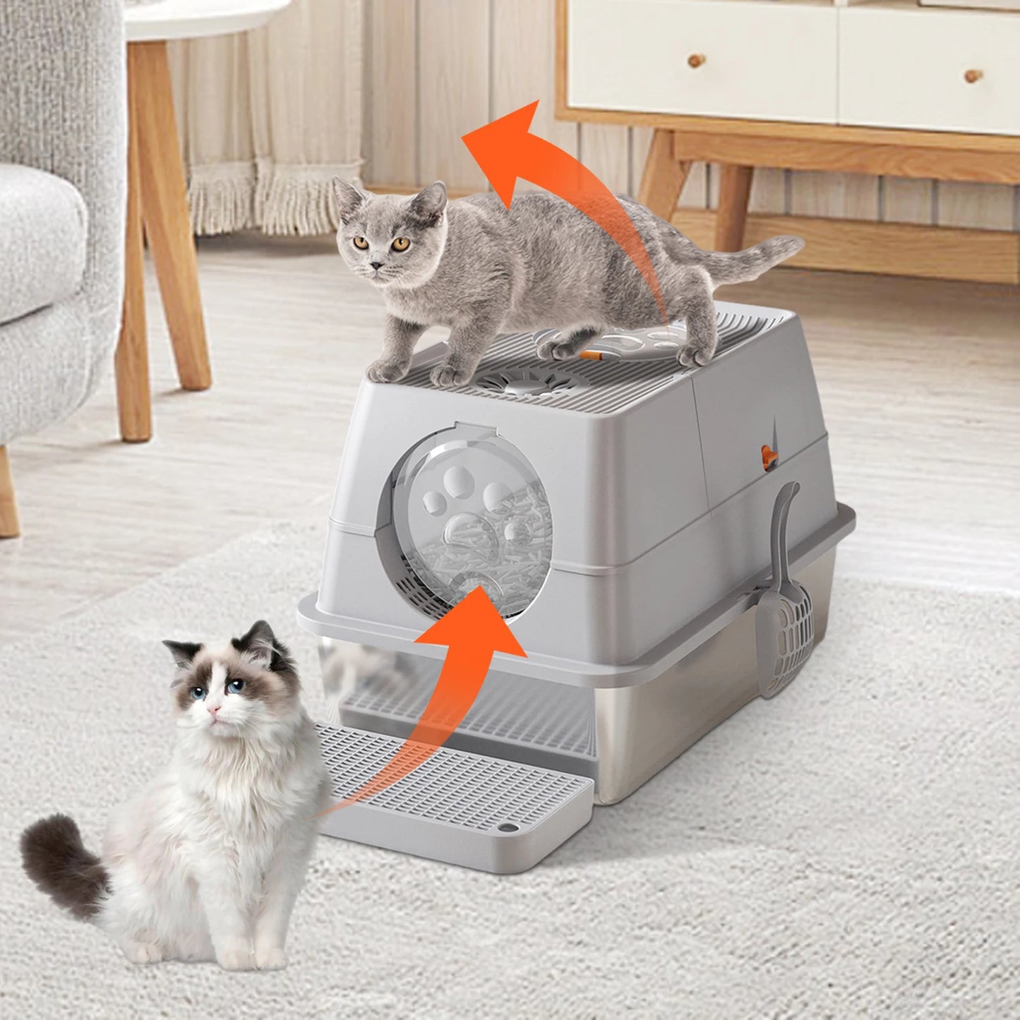 Covered Cat Litter Box