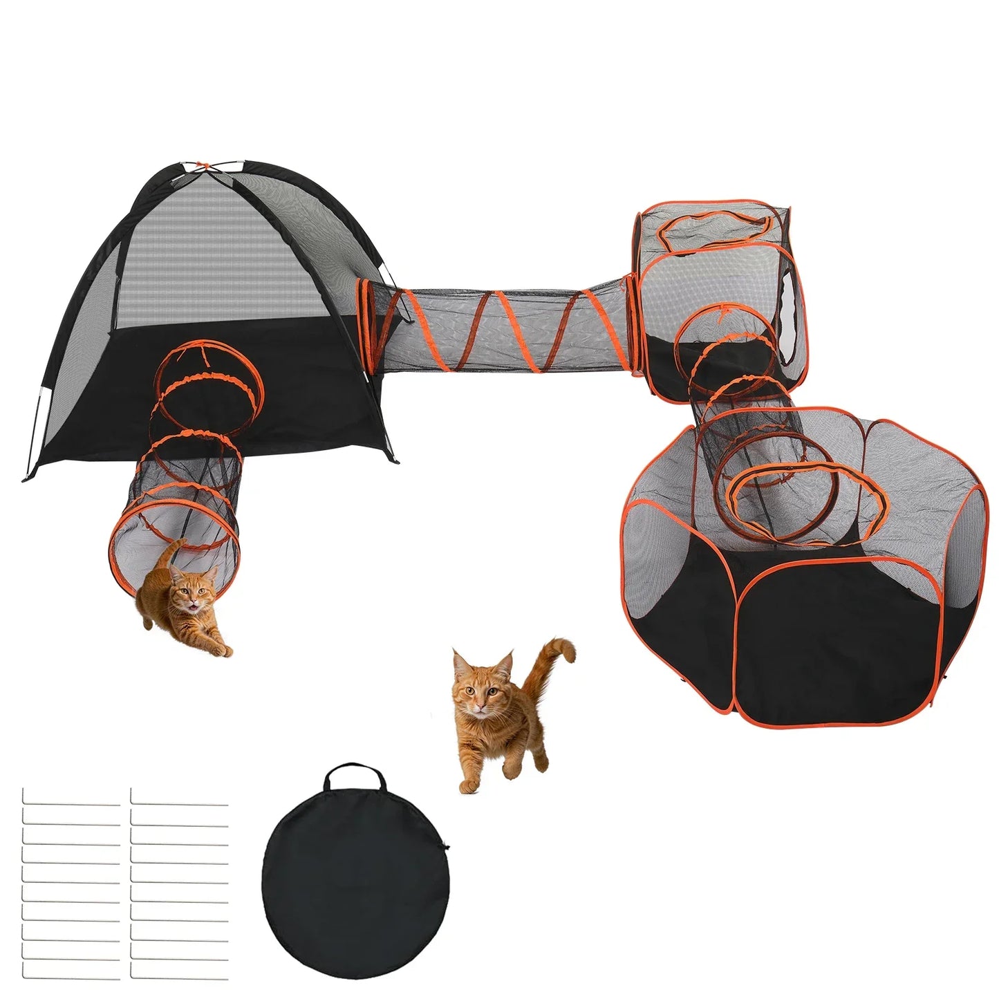 6 in 1 Portable Outdoor Cat Enclosures for Indoor Cats
