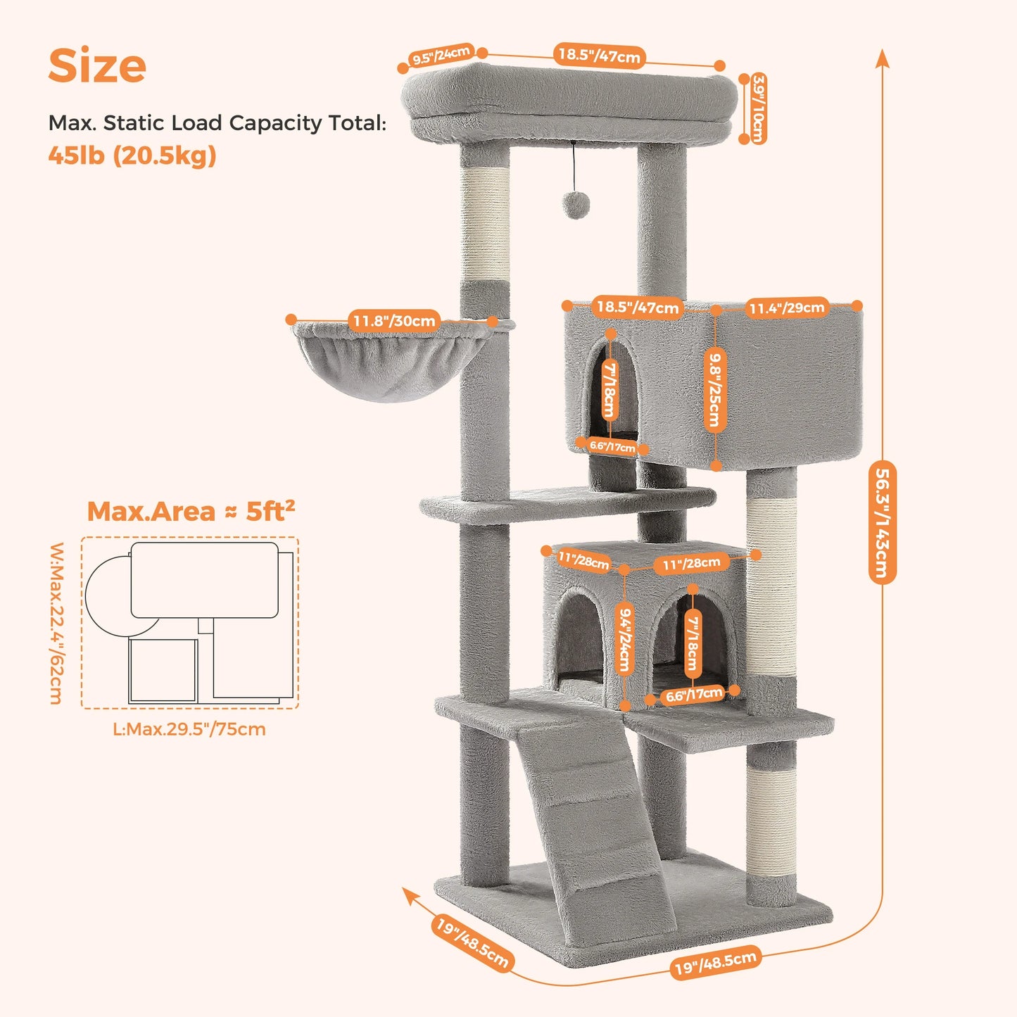 Cat Tree for Large Adult Cats