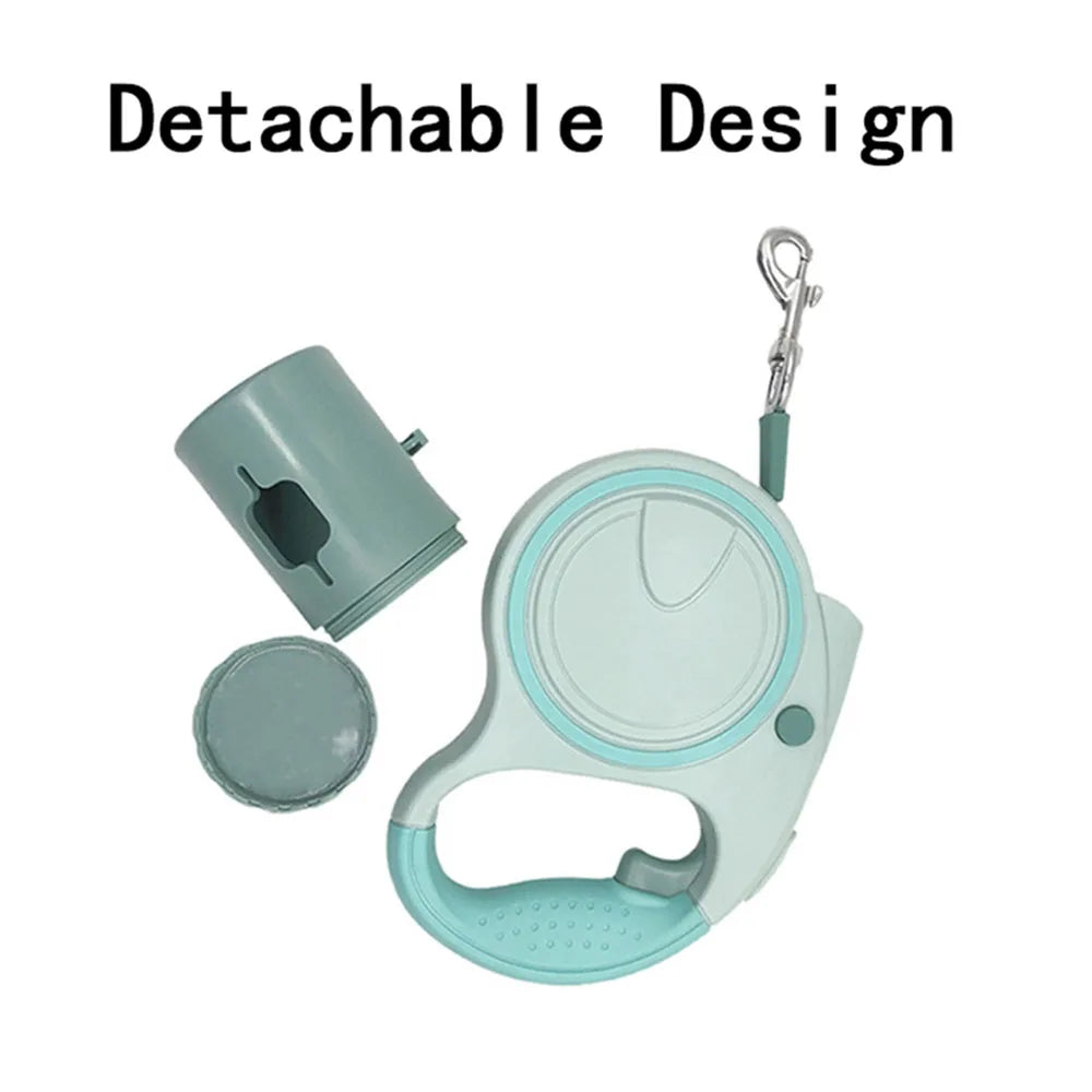 Dog Leash with LED Lights and Poop Bag