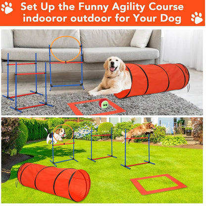 87 Pcs Dog Agile Training Course Kit