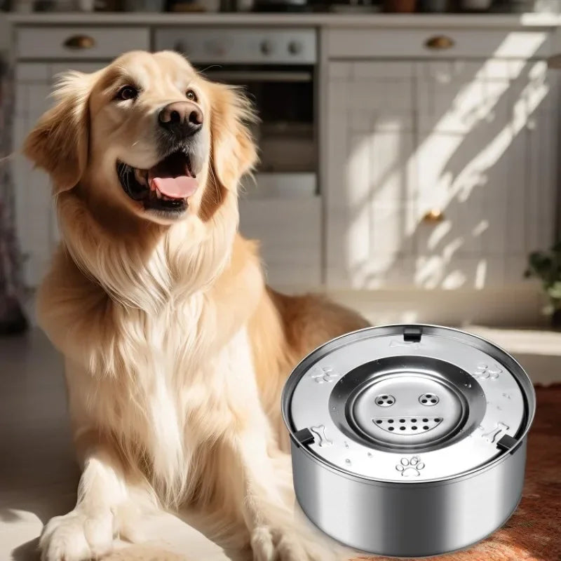 Stainless Steel Anti-Splash Dog Water Dispenser