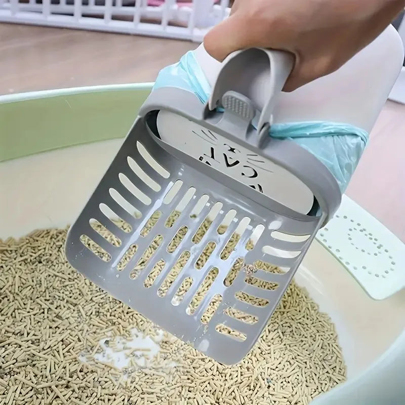 Cat Litter Scoop with Waste Bag Holder